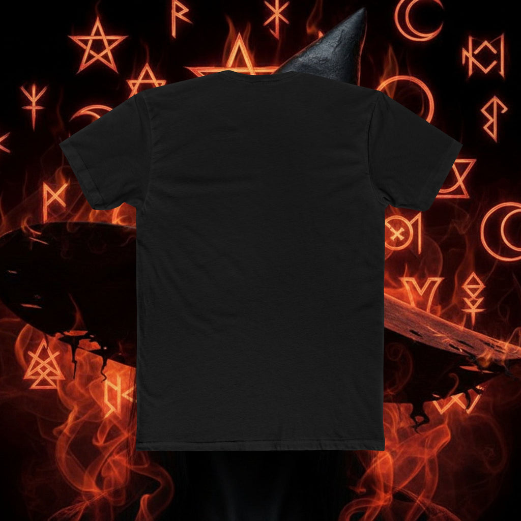 Occult Witchcraft Tee — “Saxon By Blood” Black Graphic T-Shirt