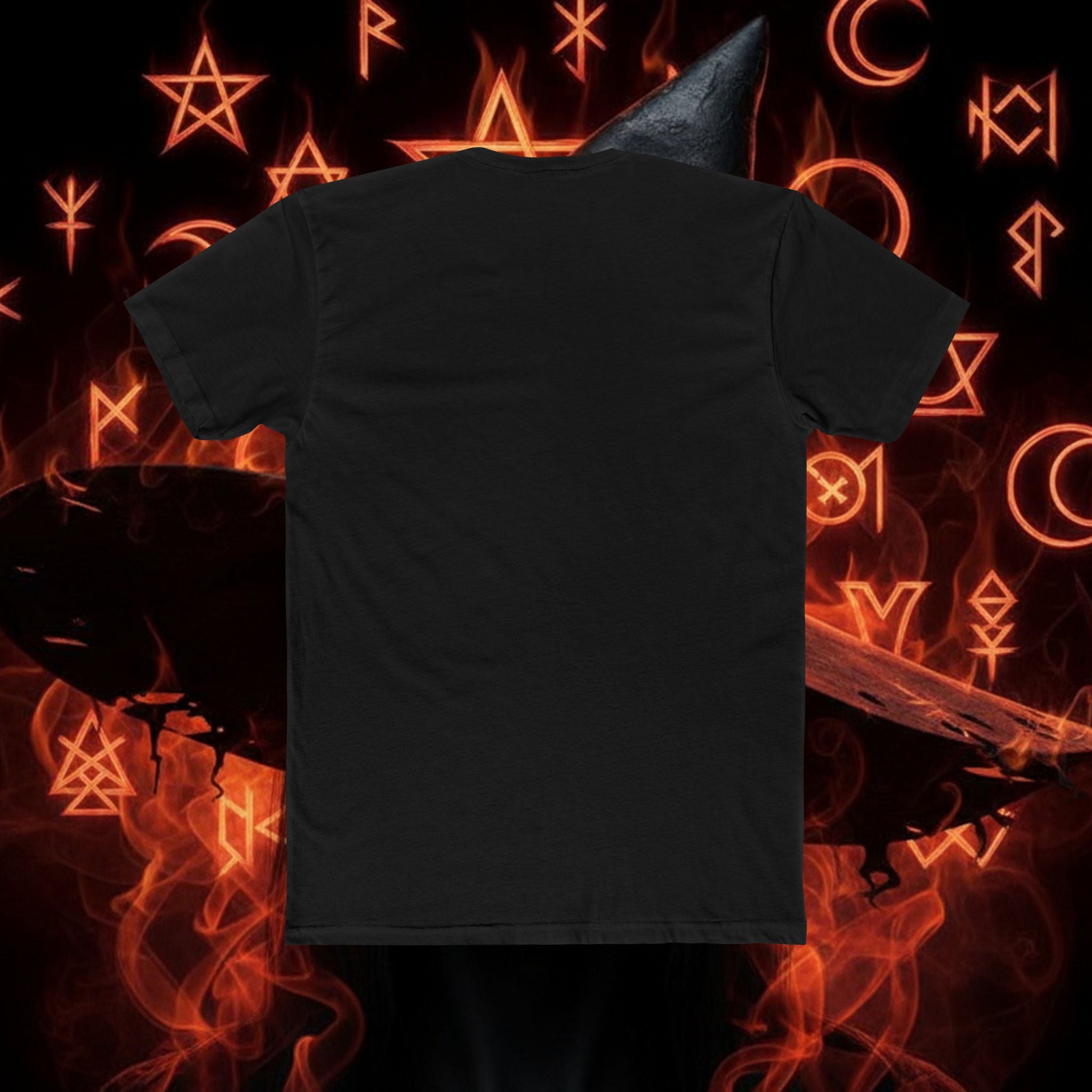 Occult Witchcraft Tee — “Saxon By Blood” Black Graphic T-Shirt