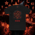 Valknut Vegvisir Norse Rune T-Shirt — Red Viking Compass Tee style 76 By THE WICCANS.COM