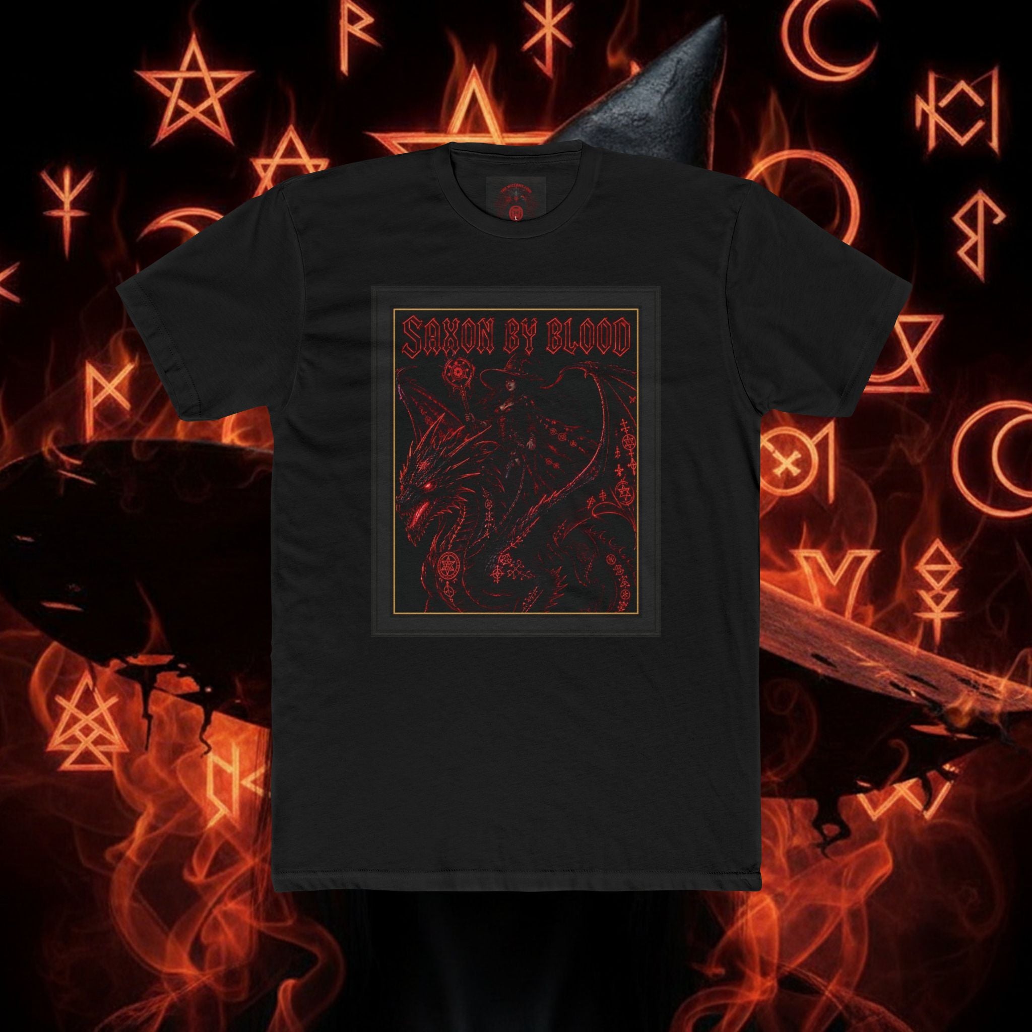 Occult T-Shirt - 'Saxon By Blood' Gothic Graphic Tee BY THE WICCANS.COM
