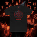 Occult Rune T-Shirt — Red Viking Vegvisir & Runes Graphic Tee style 103 By THE WICCANS.COM