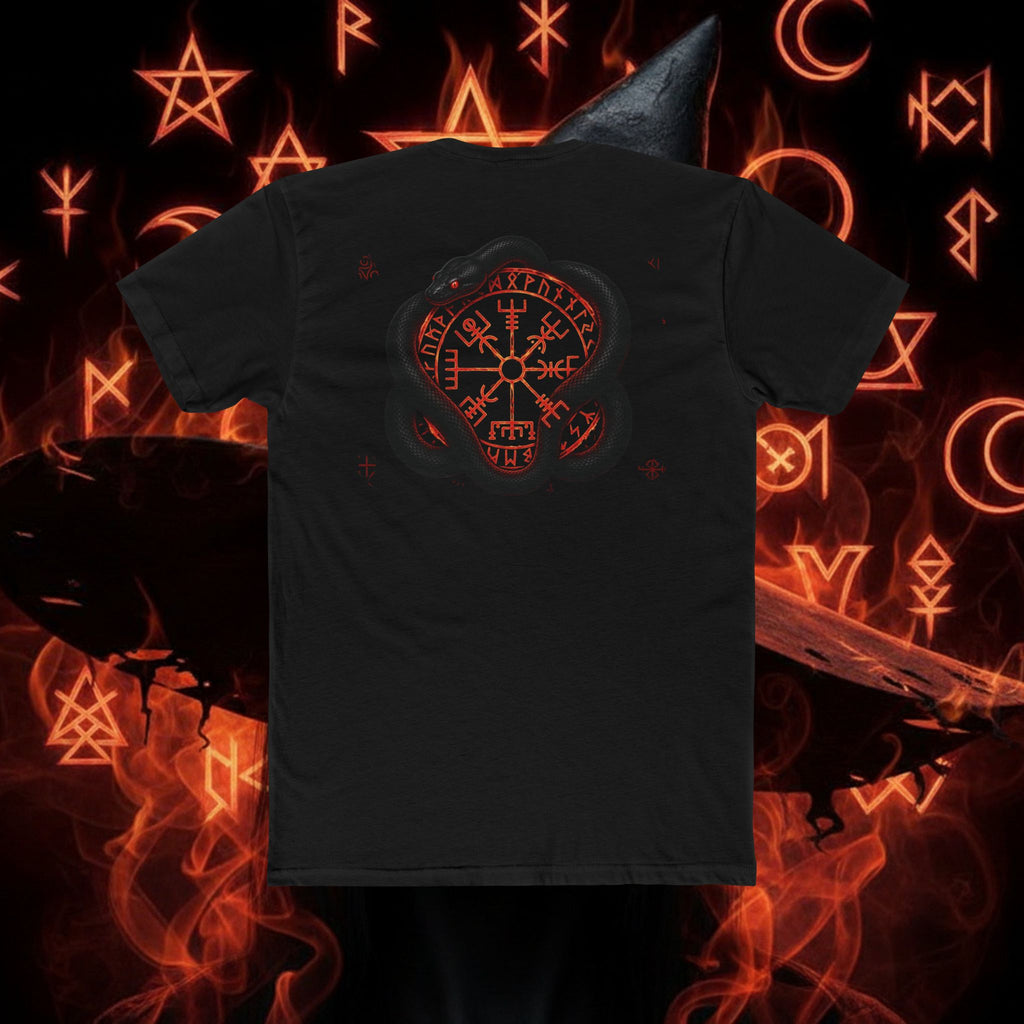 Viking Vegvisir Rune T‑Shirt — Norse Compass Pagan Symbol Tee style 71 By THE WICCANS.COM